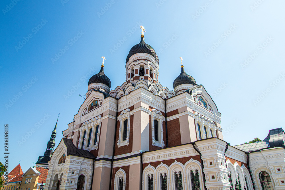 The Alexander Nevsky cathedral in Tallinn, the capital of Estonia.