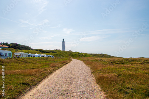 Hirtshals lighthouse in North Jutland, Denmark.