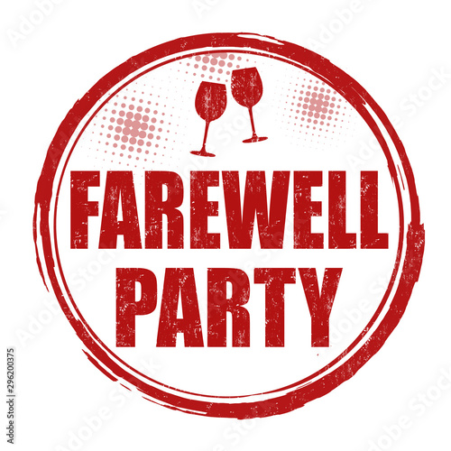 Farewell party sign or stamp