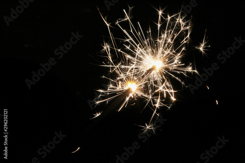 Sparklers on New Year's Eve photo