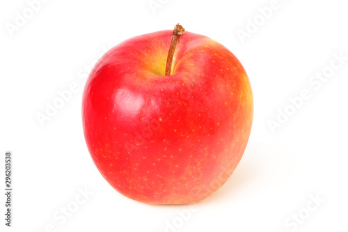 red apples leaves isolated on a white background