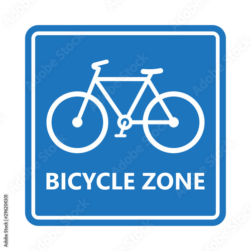 Bicycle zone sign
