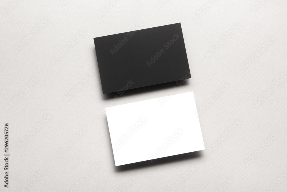 Business cards blank. Mockup on color background. Flat Lay. copy space for text. Business cards blank. Mockup on color background. Flat Lay. copy space for text.