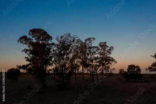 sunset in the outback