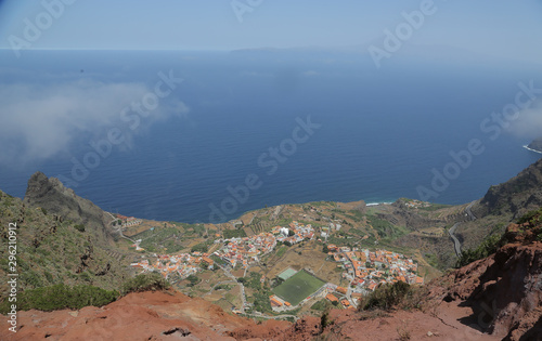 Agulo desde el Mirador de Abrante, La Gomera, Islas Canarias, España photo