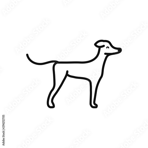 Isolated dog icon line vector design