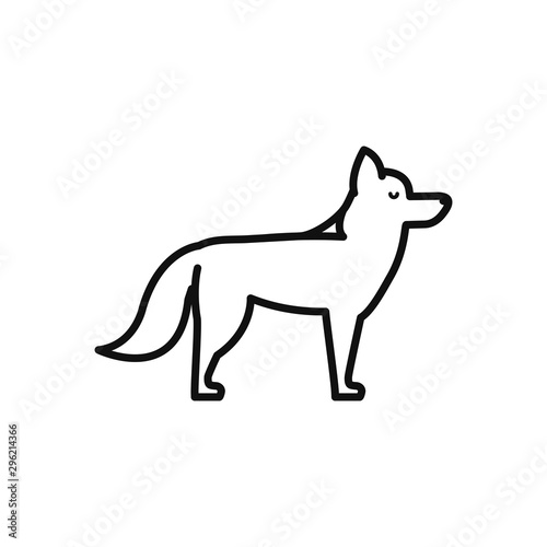 Isolated dog icon line vector design
