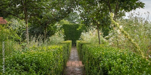 Beautiful flowers, trees and plants and garden landscaping in Sissinghurst Caslte Gardens photo