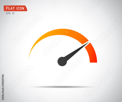 Performance measurement. Logo Speed, icon Vector illustration