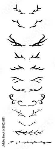 手書きフレームセット　筆