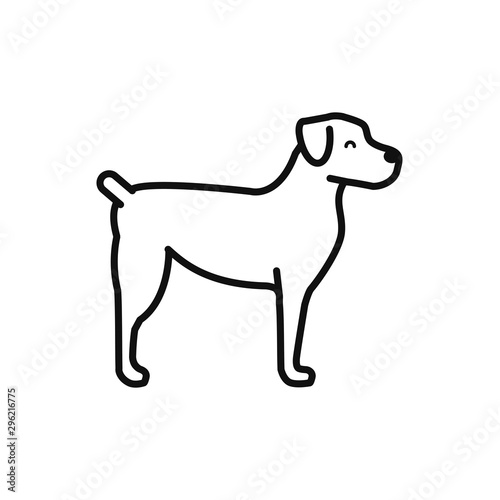 Isolated dog icon line vector design