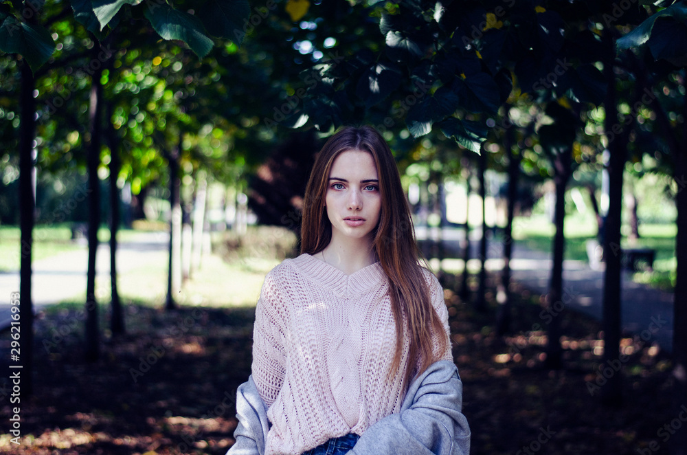 beautiful woman in the autumn park, casual style, not glomour. beautiful woman in the autumn park, casual style, not glomour.