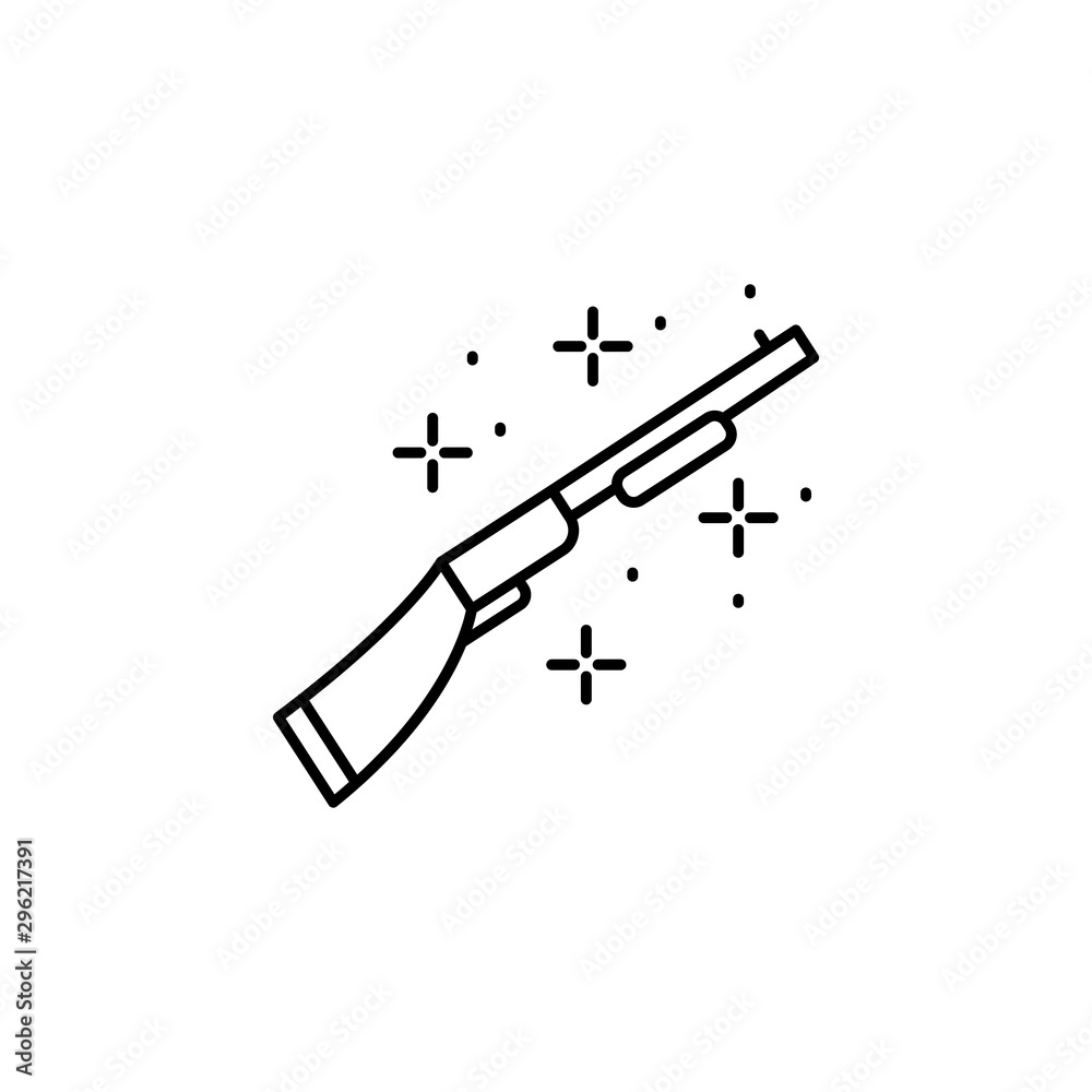 Gun, weapons icon. Simple line, outline vector of Thanksgiving day icons for ui and ux, website or mobile application Gun, weapons icon. Simple line, outline vector of Thanksgiving day icons for ui and ux, website or mobile application