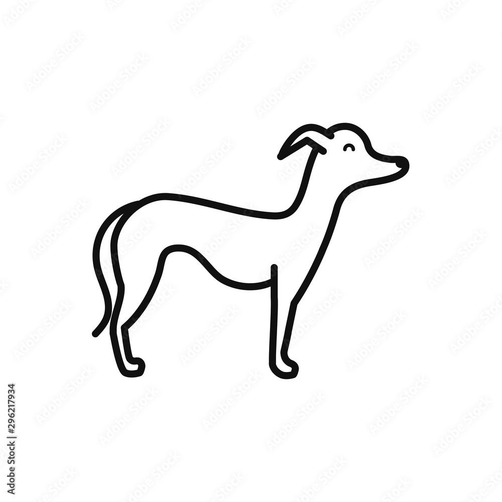 Isolated dog icon line vector design