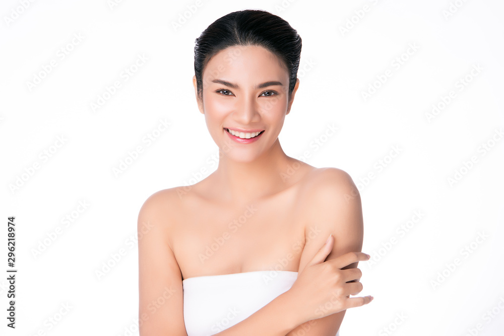 Beautiful Young Asian Woman with Clean Fresh Skin, Beautiful Young Asian Woman with Clean Fresh Skin,