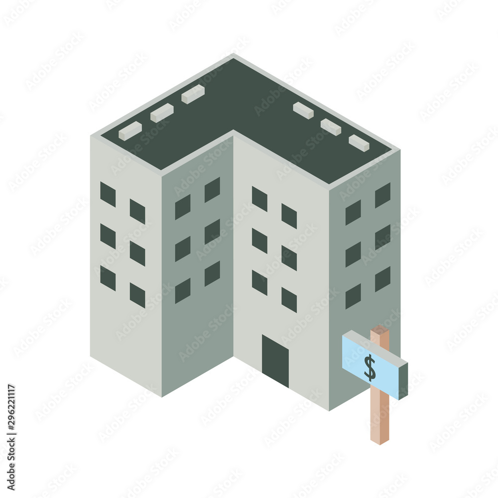 Isolated building icon isometric vector design Isolated building icon isometric vector design