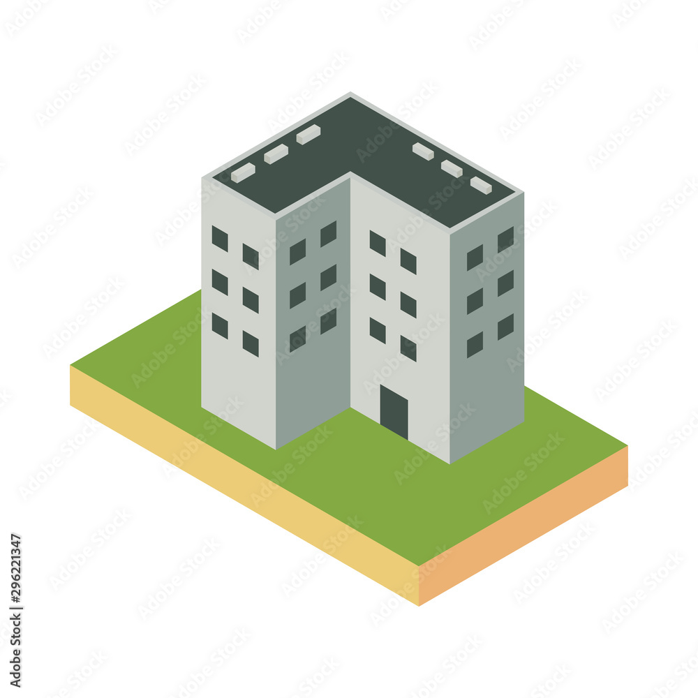 Isolated building icon isometric vector design Isolated building icon isometric vector design
