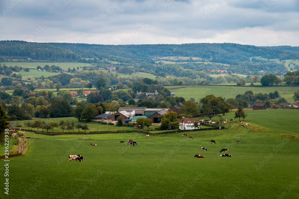 Beautiful hilly landscape in the north of belgium nearby gemmenich and sippenaeken province Liege 