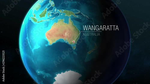 Australia - Wangaratta - Zooming from space to earth photo