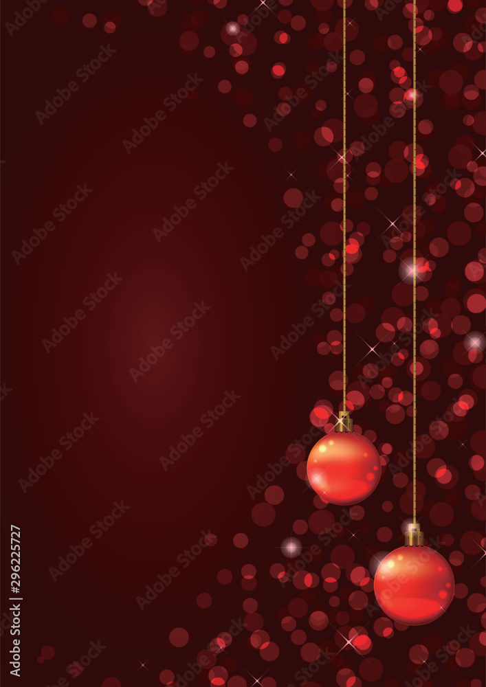 クリスマス背景 赤 縦位置 Stock Vector Adobe Stock