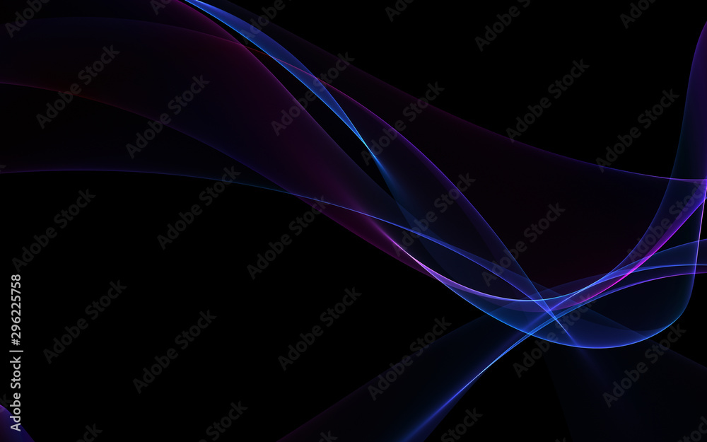 Obraz premium Dark abstract background with a glowing abstract waves