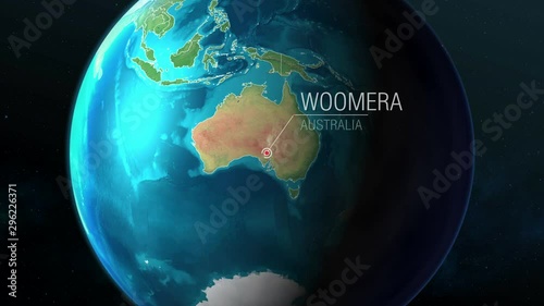 Australia - Woomera - Zooming from space to earth photo