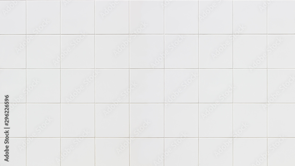 White tile wall texture for the decoration of the bedroom . - obrazy, fototapety, plakaty 