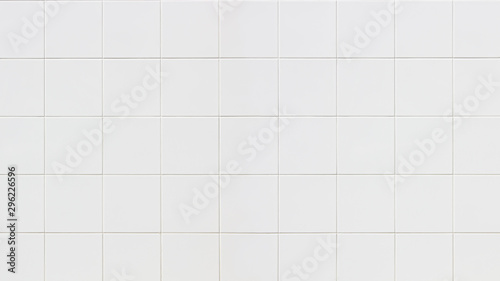 Obraz na plátně White tile wall texture for the decoration of the bedroom .