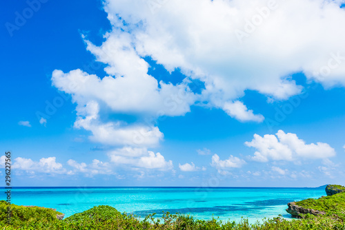 美しい宮古島の海 Beautiful beach in Miyakojima Island, Okinawa.