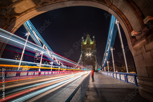 Photography bridge in london at night