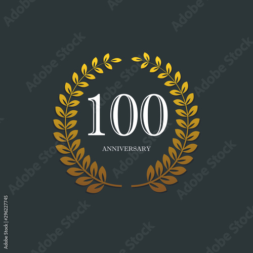 100 Year Anniversary Vector Template Design Illustration