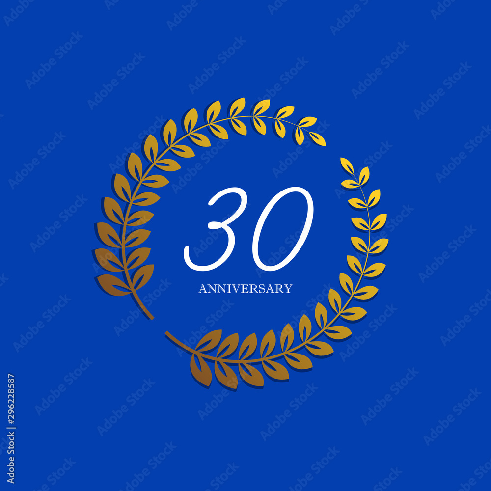 Fototapeta premium 30 Year Anniversary Vector Template Design Illustration