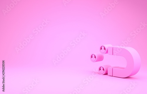 фотографія Pink Customer attracting icon isolated on pink background
