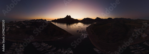 End of summer sunset in San Carlos Guaymas in Sonora Mexico photo