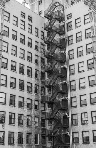 old black and white fire escape