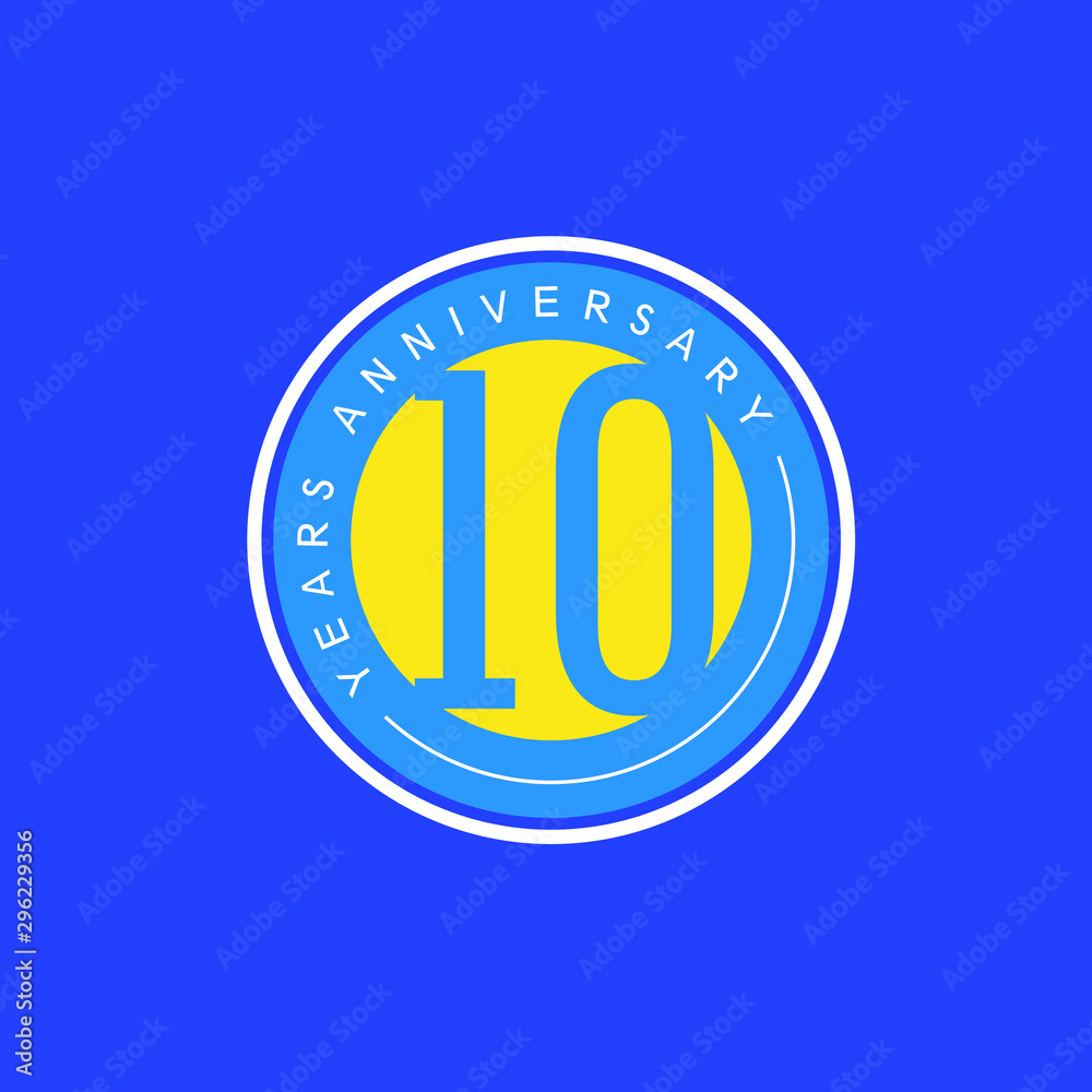 10 Year Anniversary Vector Template Design Illustration 10 Year Anniversary Vector Template Design Illustration
