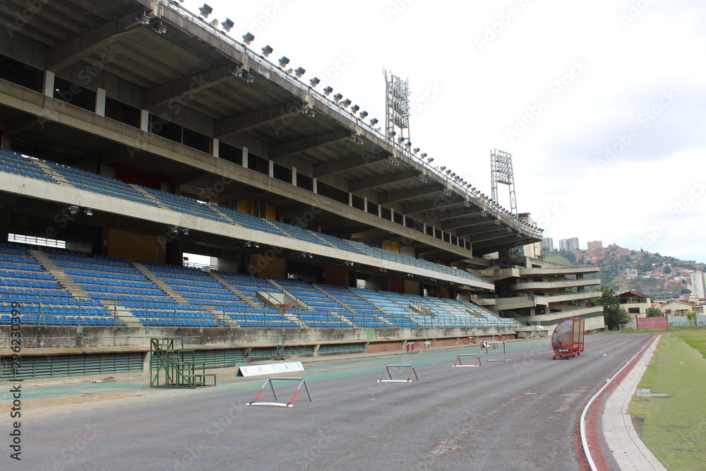 Bleachers of an Olympic stadium Brígido Iriarte in Venezuela StockFoto