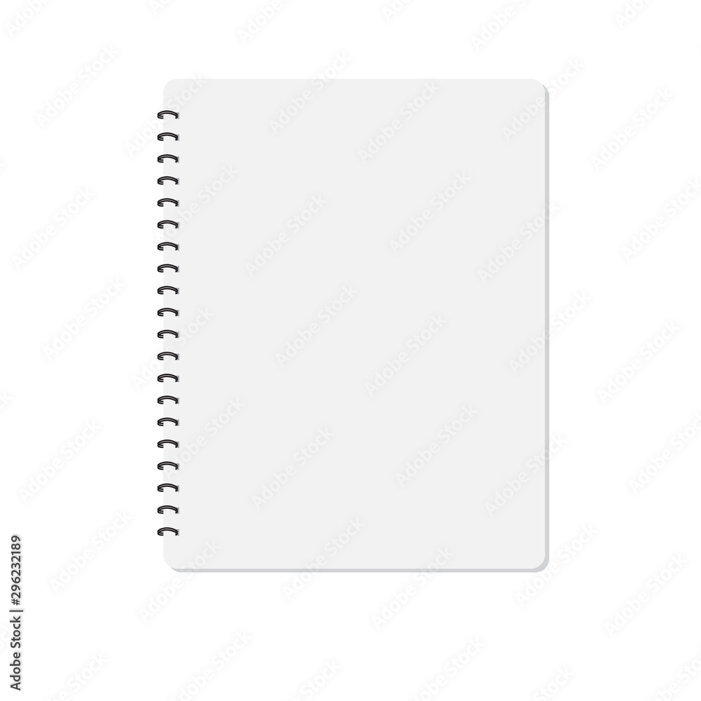 notebook on white background. blank realistic spiral notepad notebook. notebook mockup. spiral notebook symbol. notebook on white background. blank realistic spiral notepad notebook. notebook mockup. spiral notebook symbol.