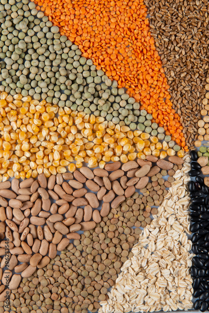 Big collection of different cereals and edible seeds. Big collection of different cereals and edible seeds.
