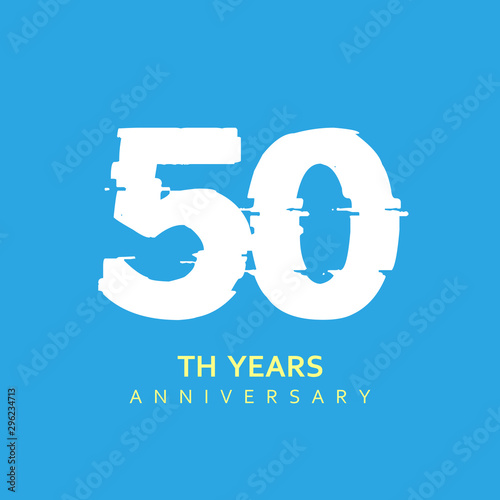 50 Year Anniversary Vector Template Design Illustration