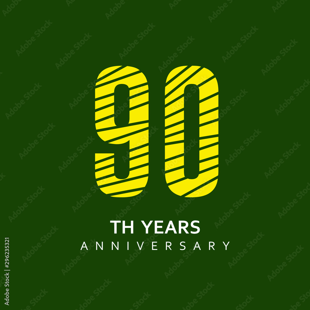 90 Year Anniversary Vector Template Design Illustration 90 Year Anniversary Vector Template Design Illustration