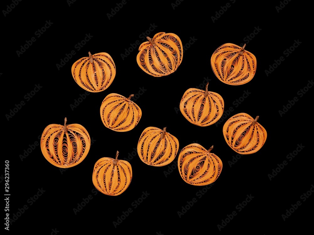 ペーパークイリング グリーティングカード Paper Quilling Greeting Card カボチャ pumpkin Halloween ペーパークイリング グリーティングカード Paper Quilling Greeting Card カボチャ pumpkin Halloween
