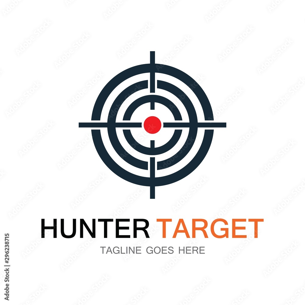 Target hunter vector illustration template design Target hunter vector illustration template design