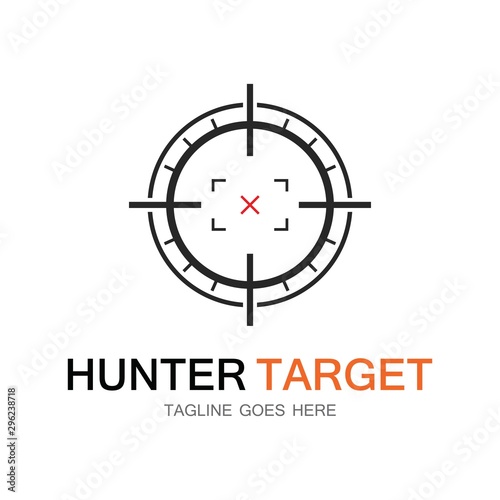 Target hunter vector illustration template design