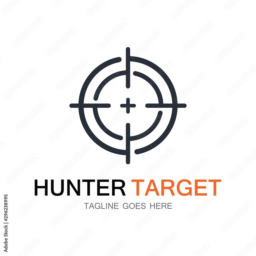 Target hunter vector illustration template design Target hunter vector illustration template design