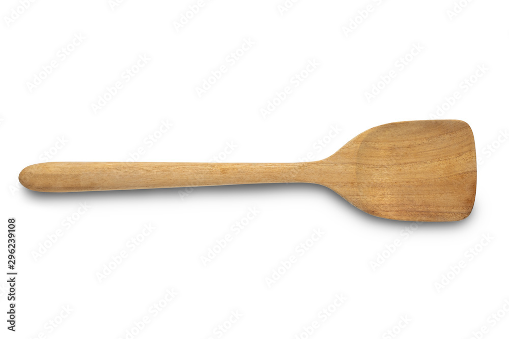 Wooden kitchen spatula isolated on white background with clipping path. Wooden kitchen spatula isolated on white background with clipping path.