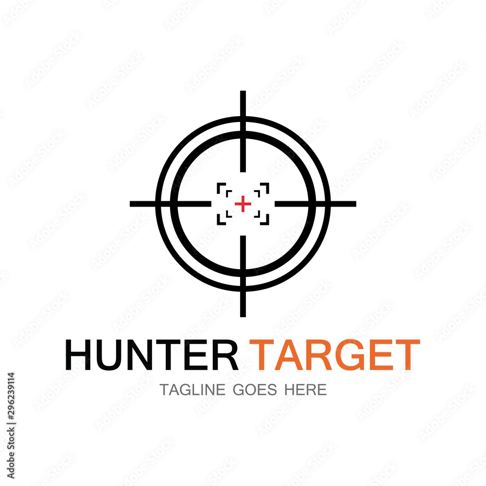 Target hunter vector illustration template design Target hunter vector illustration template design