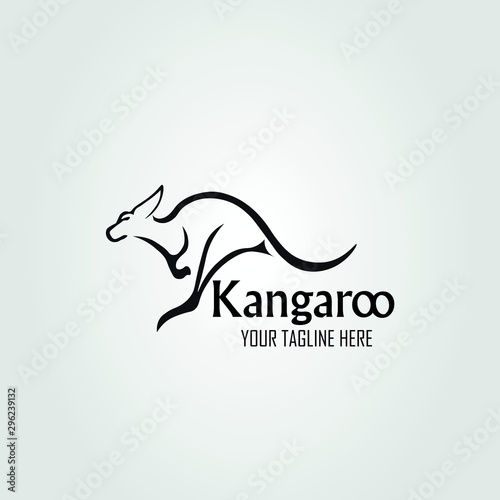 Creative logo design and Unique Icon of kangaroo. Vector illustration
