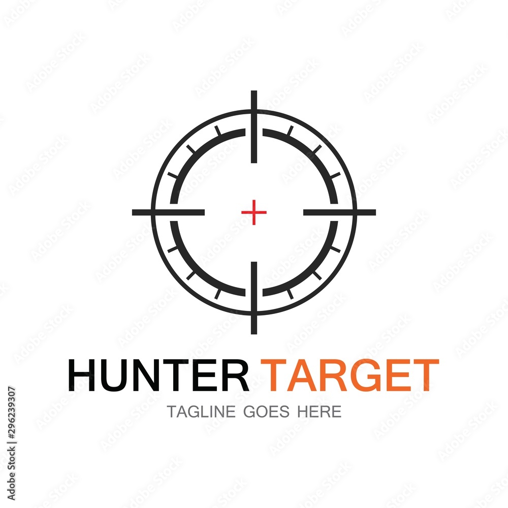 Target hunter vector illustration template design Target hunter vector illustration template design