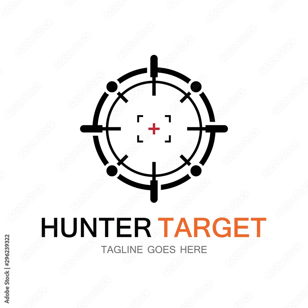 Target hunter vector illustration template design Target hunter vector illustration template design